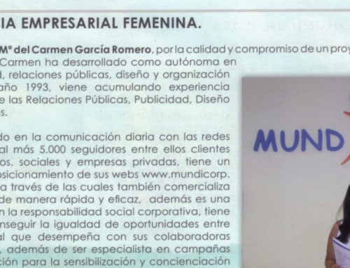 MUNDICORP Premio a la Mejor Experiencia Empresarial Femenina de Andalucía
